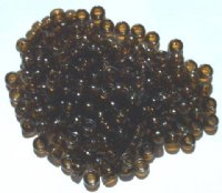200 4x6mm Transparent Dark Topaz Acrylic Crow Beads